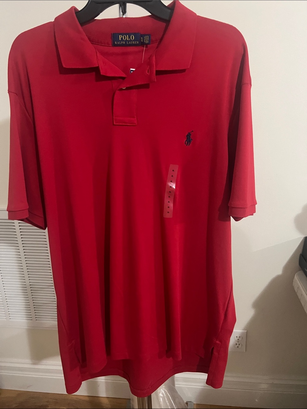 Polo Ralph Lauren Classic Red Polo Shirt Pique Cotton with embroidered Pony